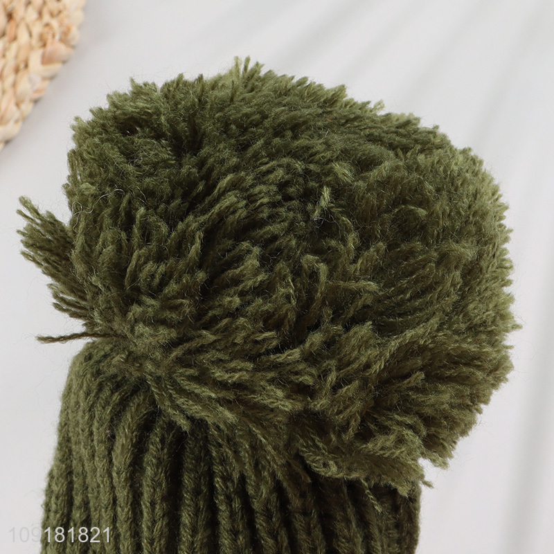 High Quality Beanie Hat Pompom Beanie Cap Winter Knit Hat for Kids