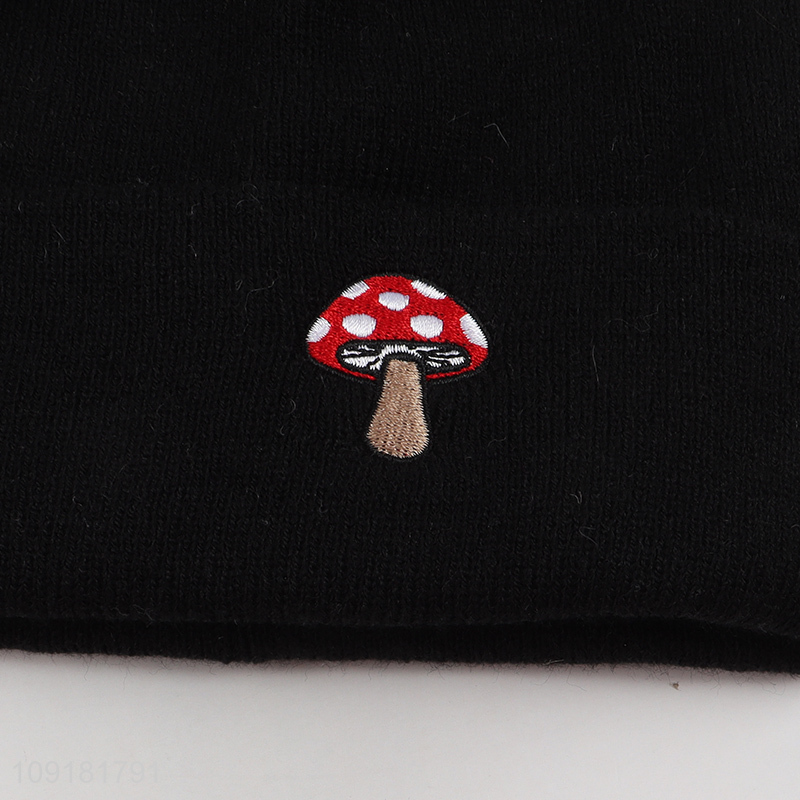 Factory Supply Winter Beanie Hat Embroidered Knit Beanie Hat for Kids