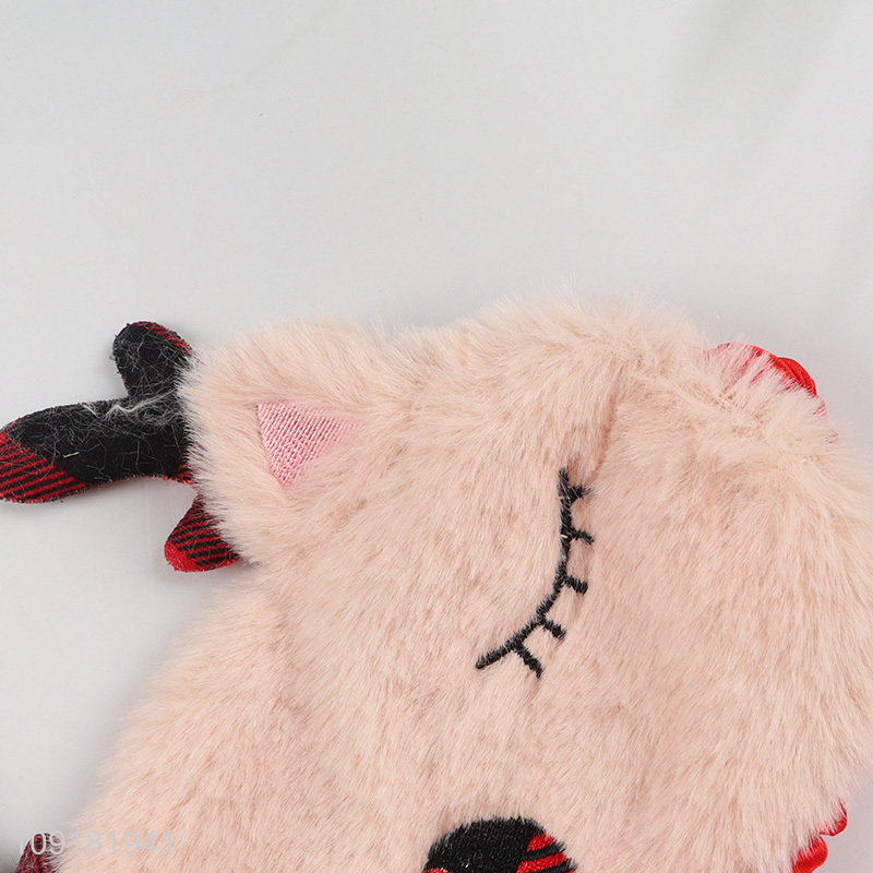 Hot Selling Fluffy Sleeping Eye Mask Comfortable Plush Blindfold
