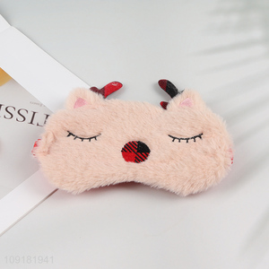 Hot Selling Fluffy Sleeping Eye Mask Comfortable Plush Blindfold