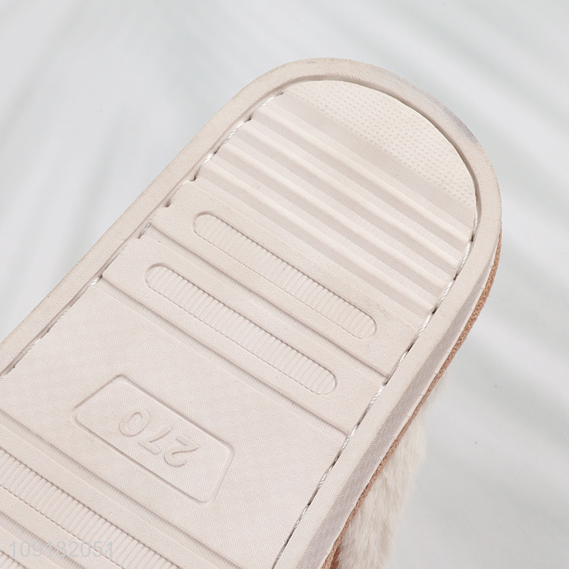 China Imports Womens Winter Slippers Fluffy Slip On House Slippers