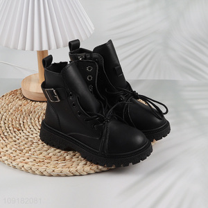 Good Quality Kids Ankle Boots Anti-Slip Waterproof Fashion Martin Boots