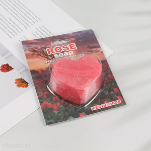 New Arrival Natural Rose Bar Soap Heart Shaped Rose Bar Soap