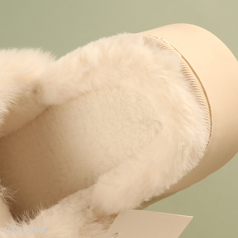 Yiwu market non-slip winter plush home slippers for women