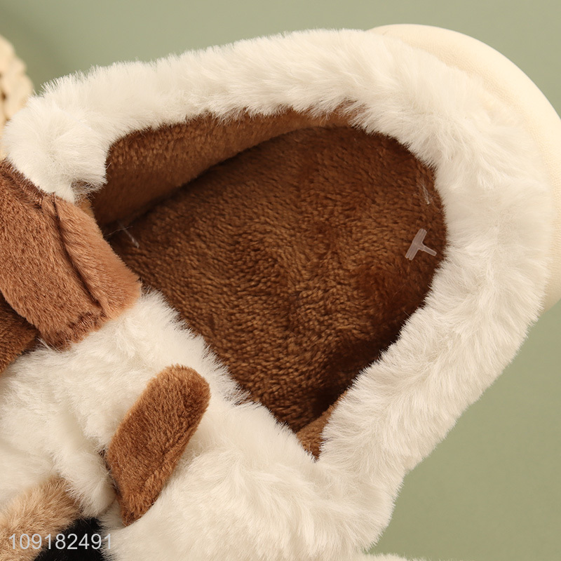 New arrival cartoon dairy cow children home slippers for winter