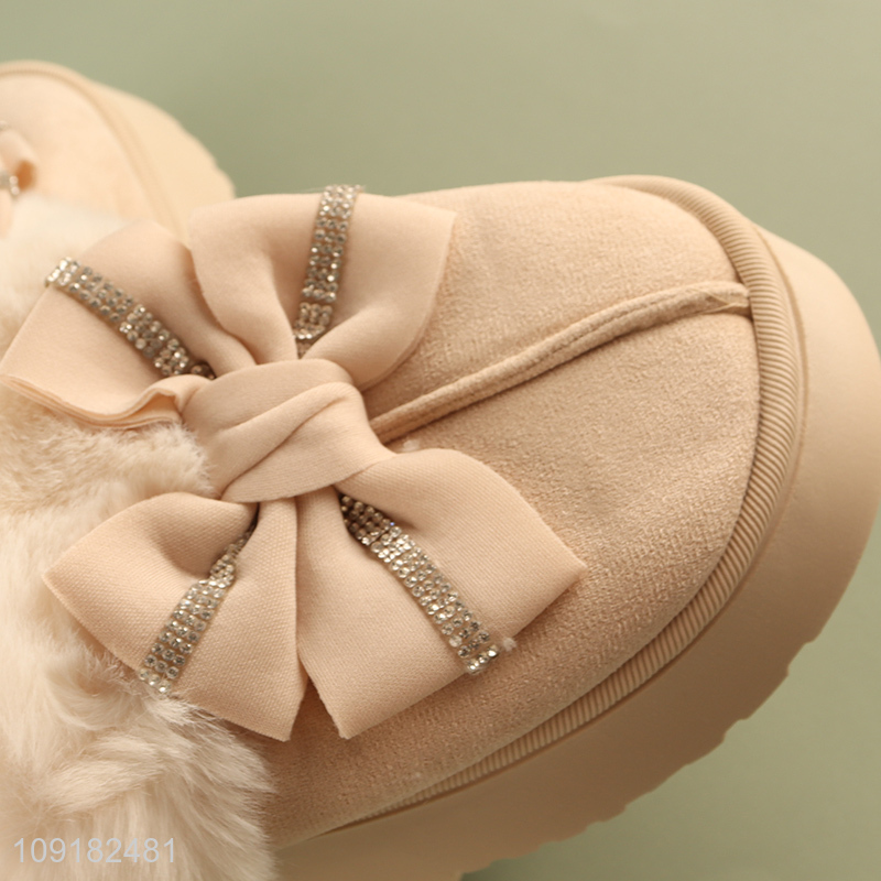 Yiwu market non-slip winter plush home slippers for women