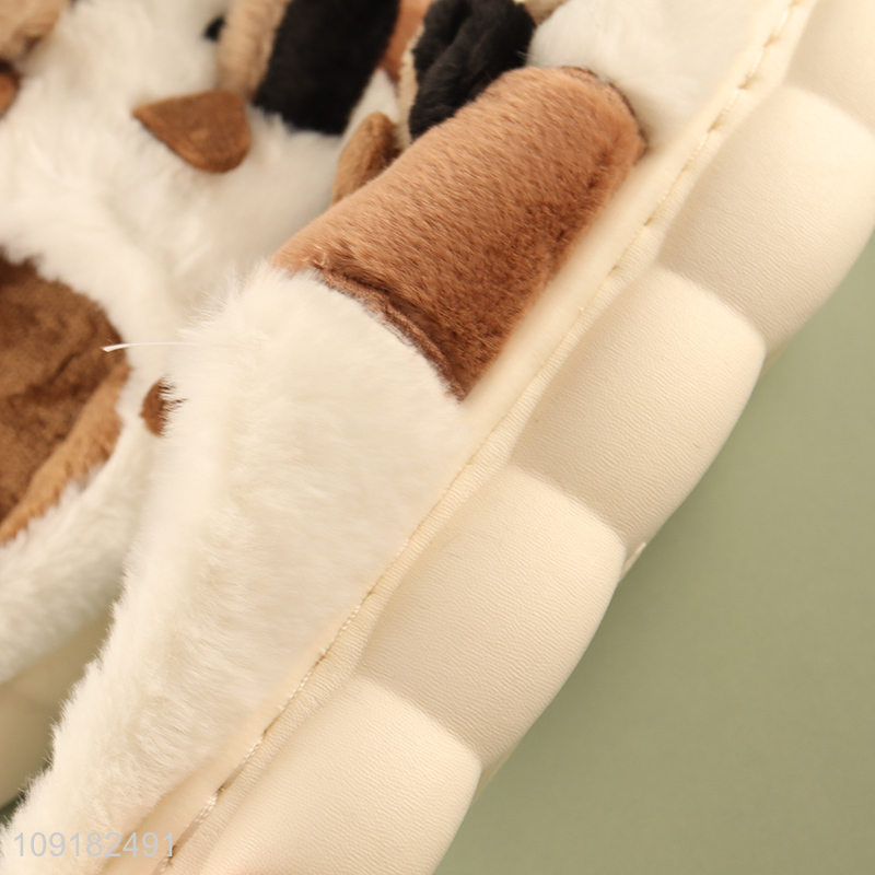 New arrival cartoon dairy cow children home slippers for winter