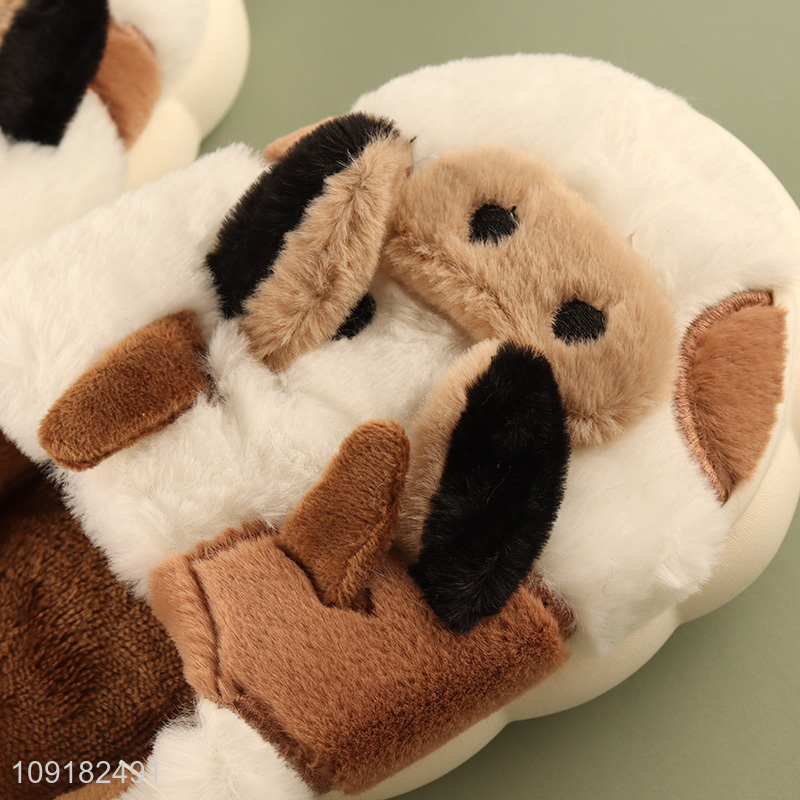 New arrival cartoon dairy cow children home slippers for winter