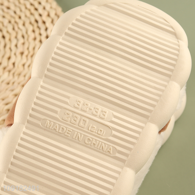 New arrival cartoon dairy cow children home slippers for winter