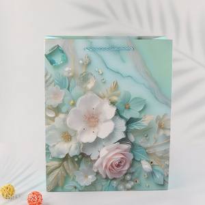Top quality flower portable paper bag gifts packaging bag