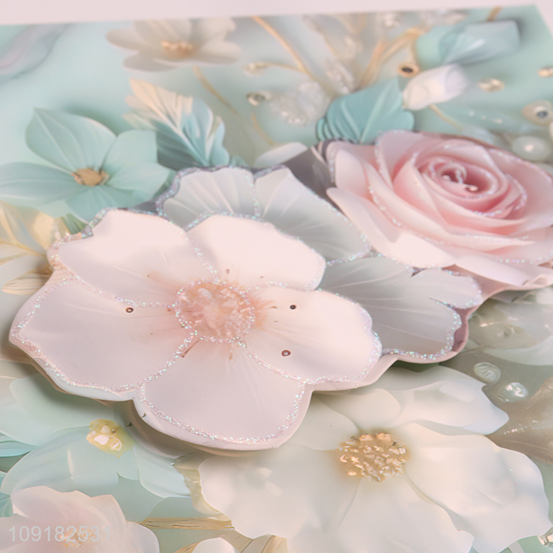 Top quality flower portable paper bag gifts packaging bag