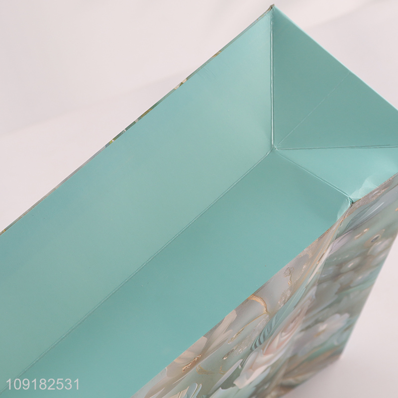 Top quality flower portable paper bag gifts packaging bag