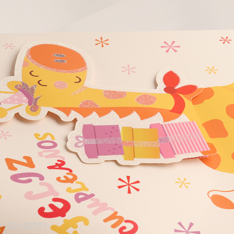 New arrival cartoon giraffe paper bag gifts packaging bag