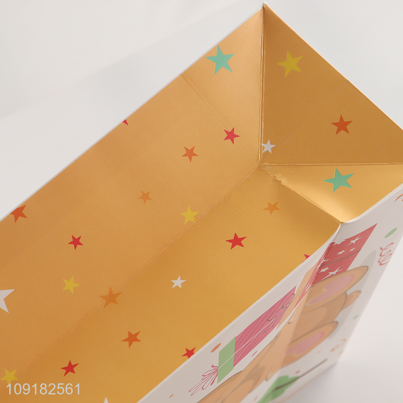 Low price cartoon bear paper bag gifts packaging bag for sale