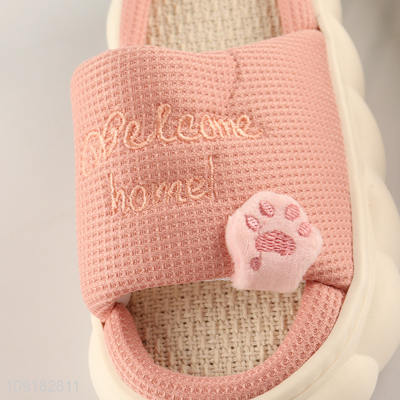 Most popular cartoon cute cat children home slippers for sale