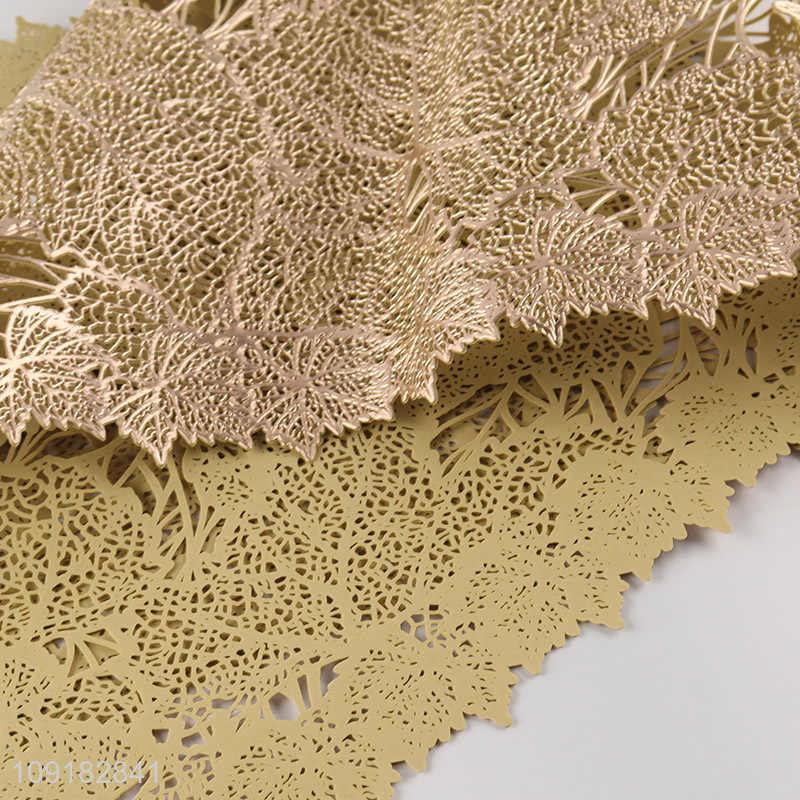 New arrival tabletop decoration hollow pvc place mat for sale