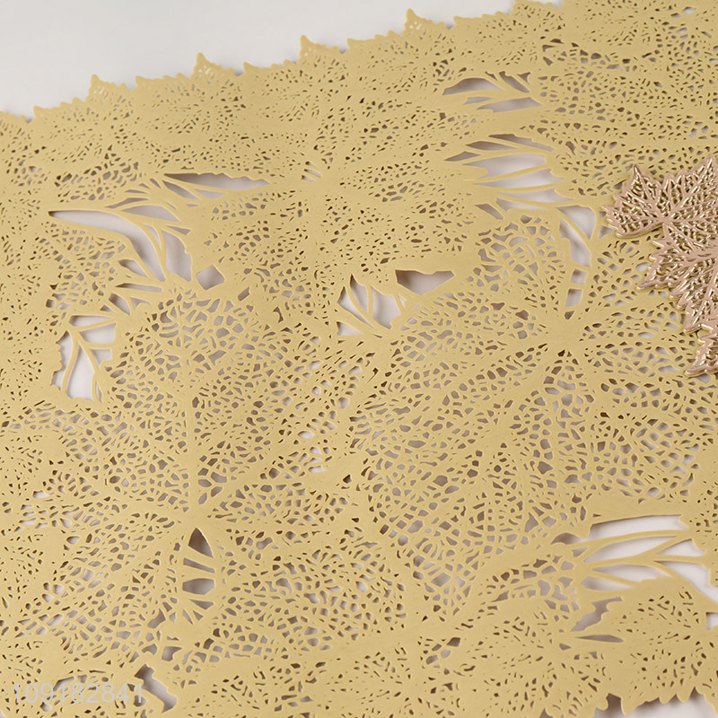 New arrival tabletop decoration hollow pvc place mat for sale