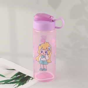 Top selling cartoon children plastic water bottle drinking bottle