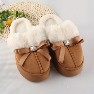 Yiwu market winter warm plush fashion women slippers for sale