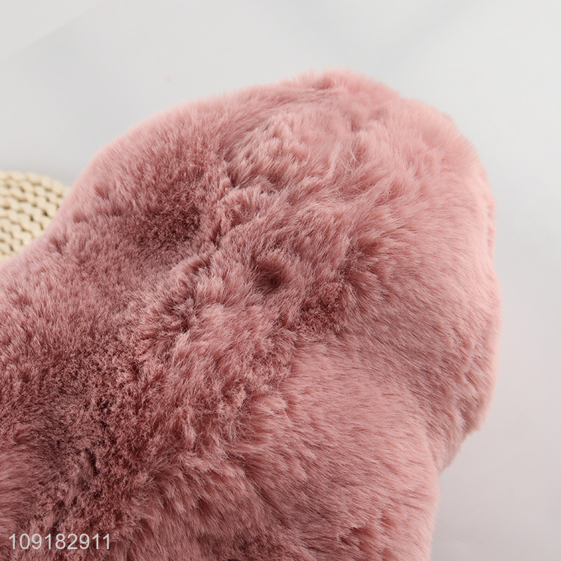 Most popular pink fashion plush women handbag tote bag for sale