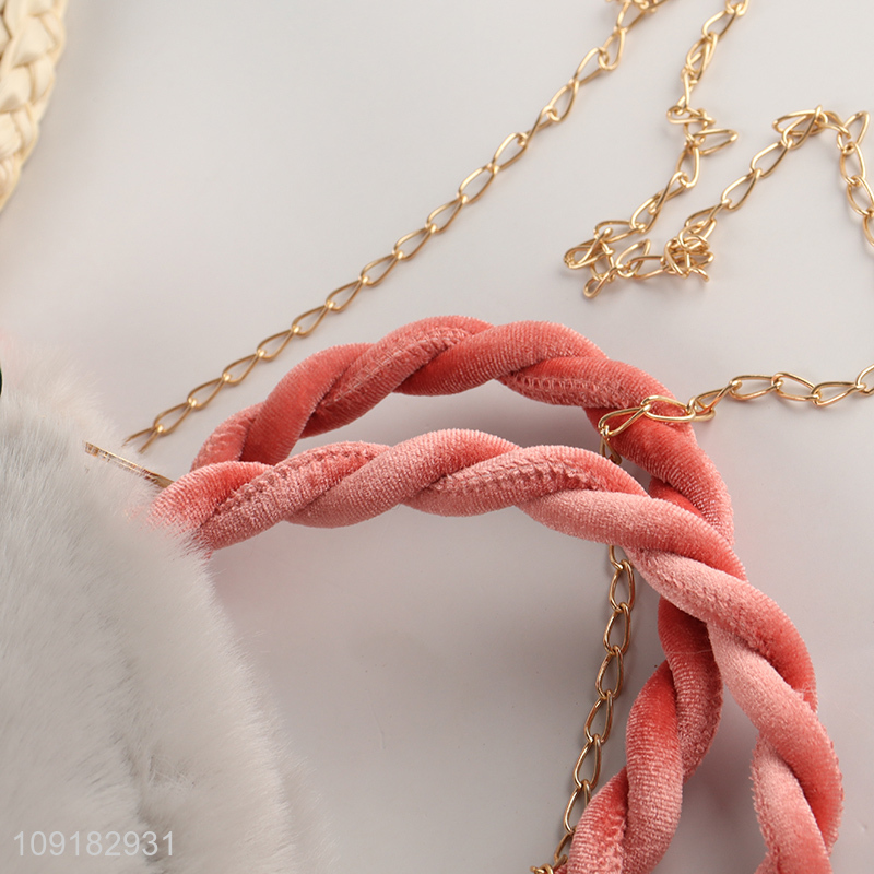 China products plush portable women handbag messenger bag