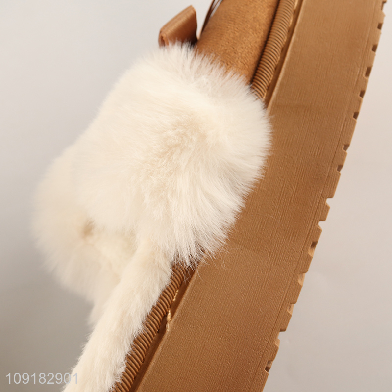Yiwu market winter warm plush fashion women slippers for sale