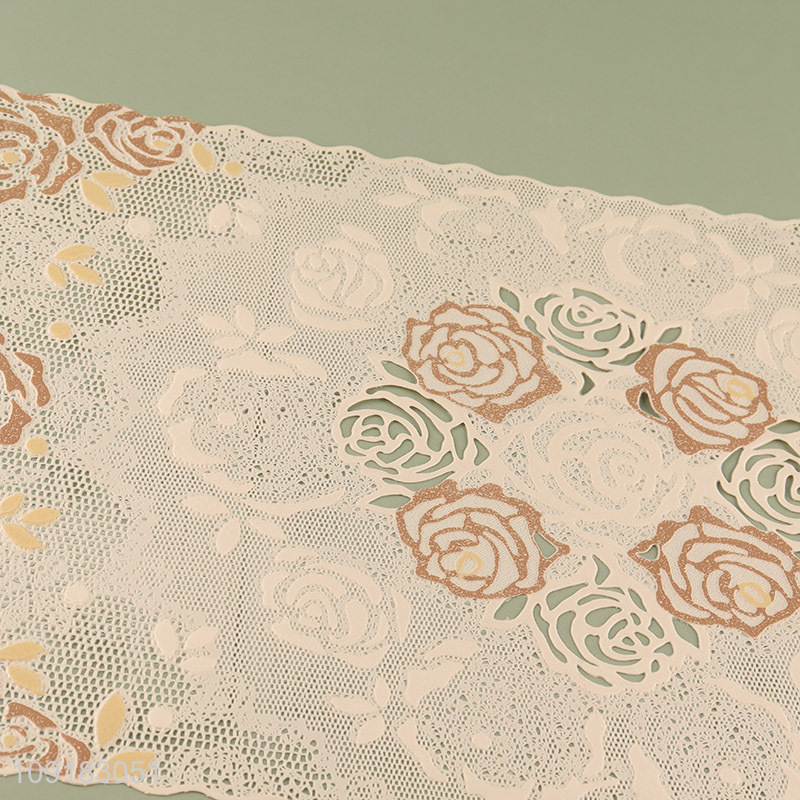 Good selling hollow rose flower place mat dinner mat