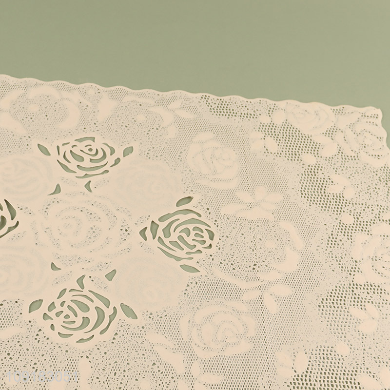 Good selling hollow rose flower place mat dinner mat