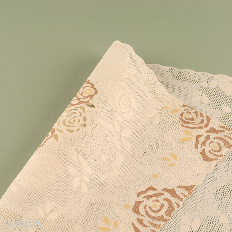 Good selling hollow rose flower place mat dinner mat