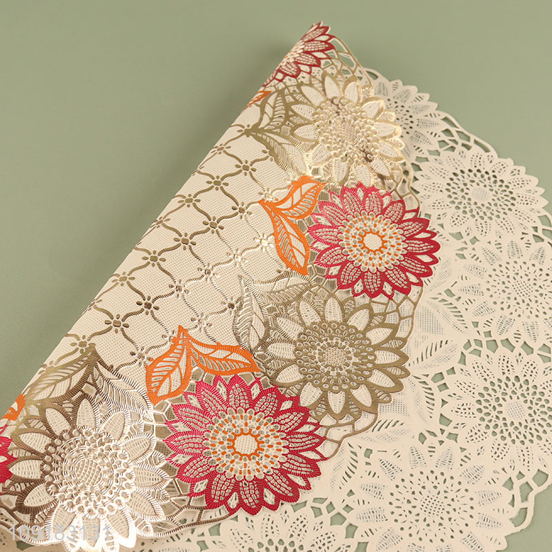 Top quality flower shape place mat dinner mat for tabletop decor