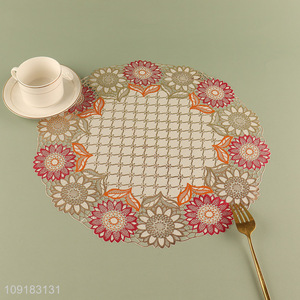 Top quality flower shape place mat dinner mat for tabletop decor