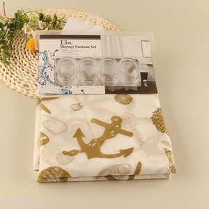Hot products 13pcs household waterproof shower curtain set