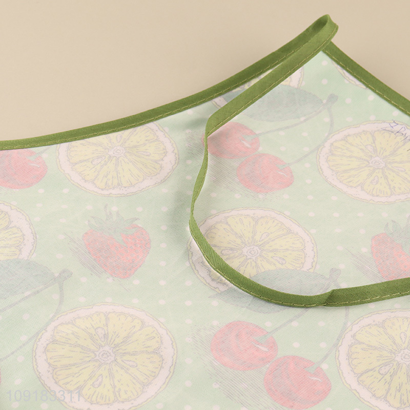Low price fruits printed polyester cooking apron for sale