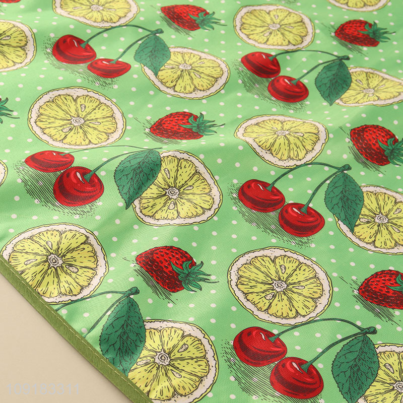 Low price fruits printed polyester cooking apron for sale