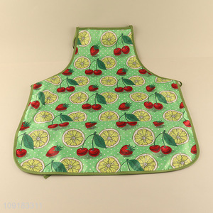 Low price fruits printed polyester cooking apron for sale