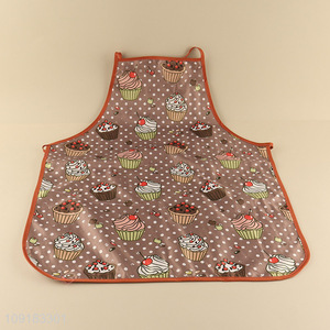 Good quality cartoon cake printed men women polyester cooking apron