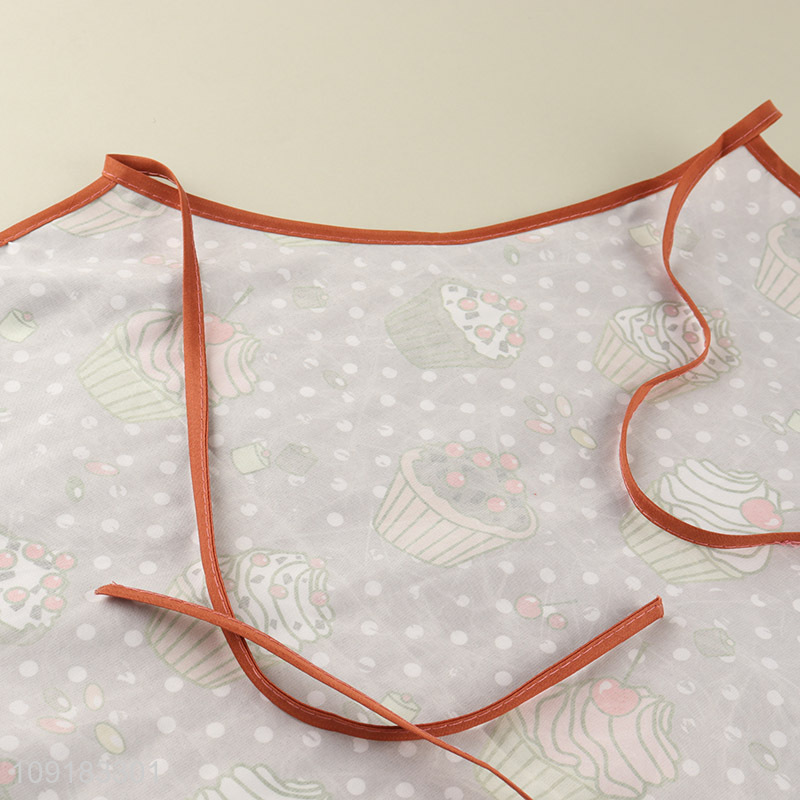 Good quality cartoon cake printed men women polyester cooking apron