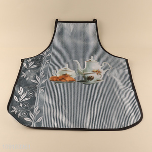 Top selling striped pattern polyester cooking apron wholesale