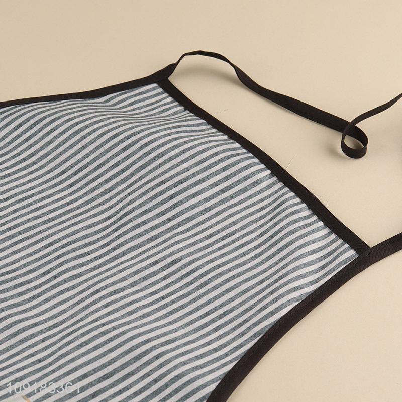 Top selling striped pattern polyester cooking apron wholesale