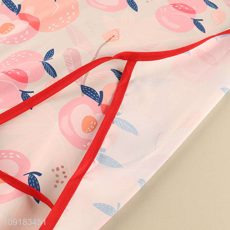 China wholesale peach pattern home polyester cooking apron