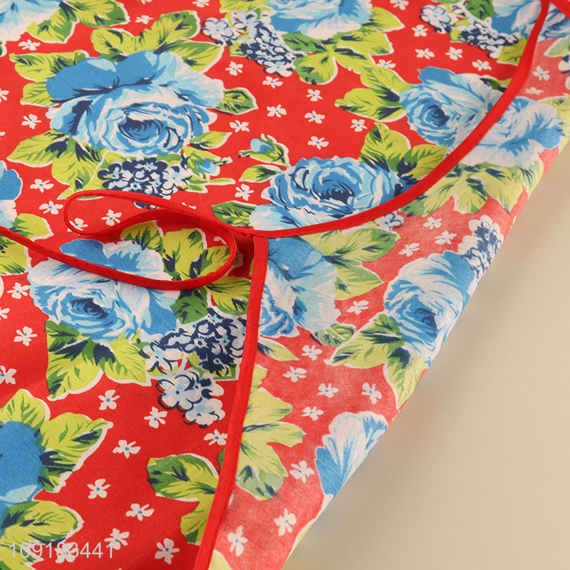 Top sale flower pattern home polyester cooking apron