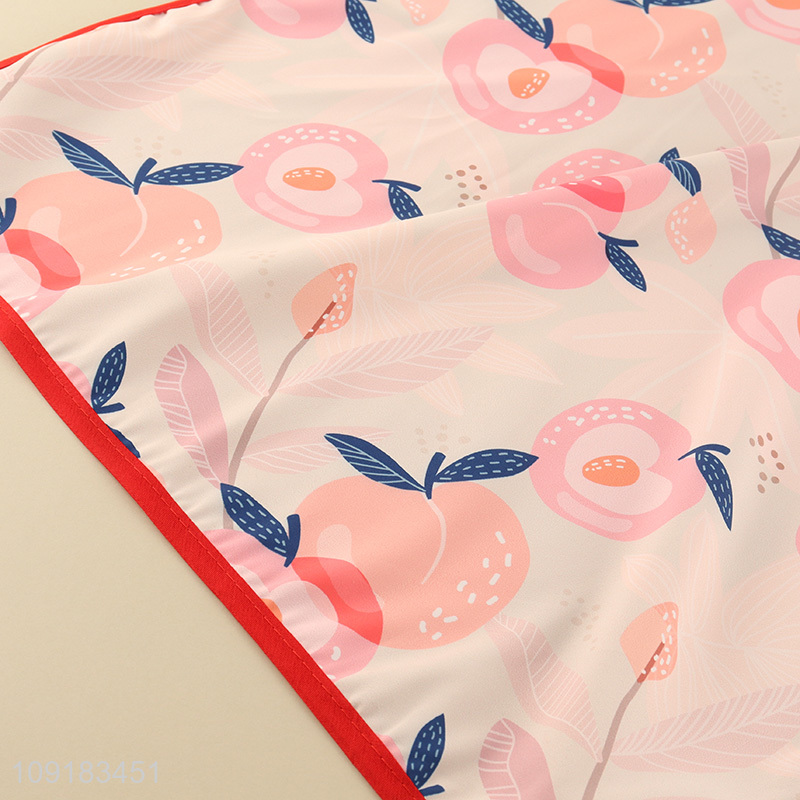 China wholesale peach pattern home polyester cooking apron