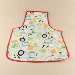 Yiwu market waterproof oil-proof polyester cooking apron for sale