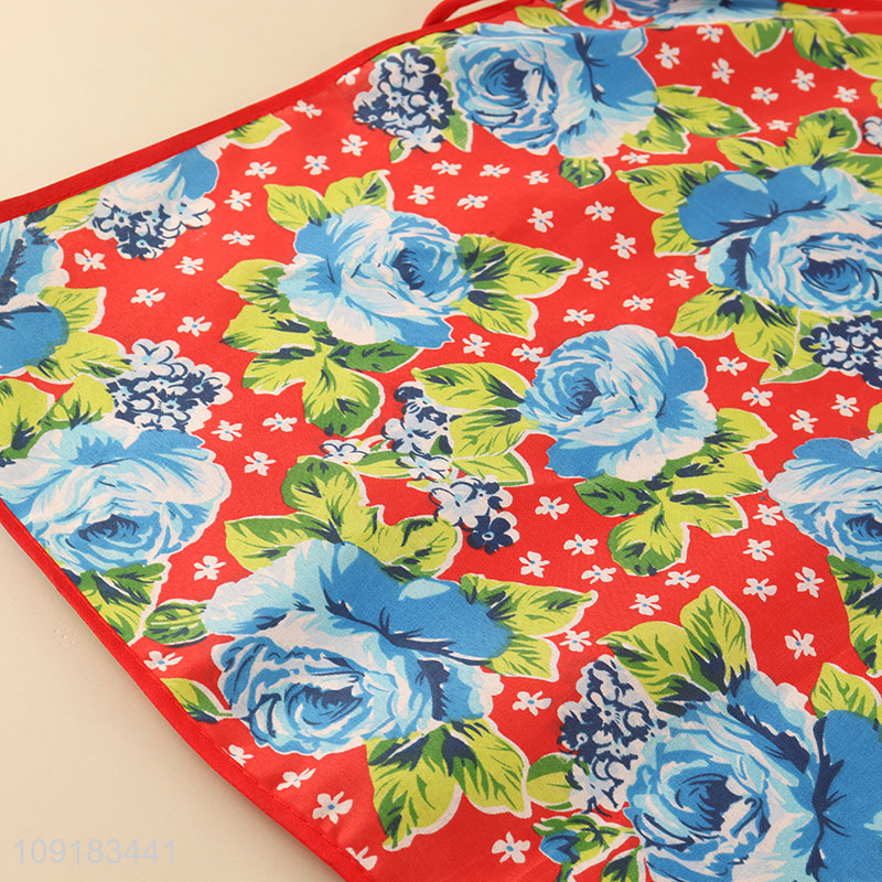 Top sale flower pattern home polyester cooking apron