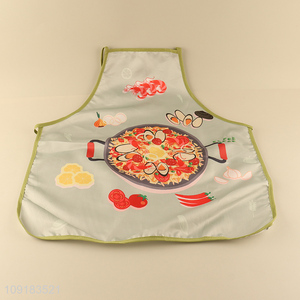 Low price waterproof oil-proof kitchen polyester cooking apron