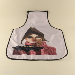 Yiwu market home waterproof oil-proof kitchen polyester cooking apron