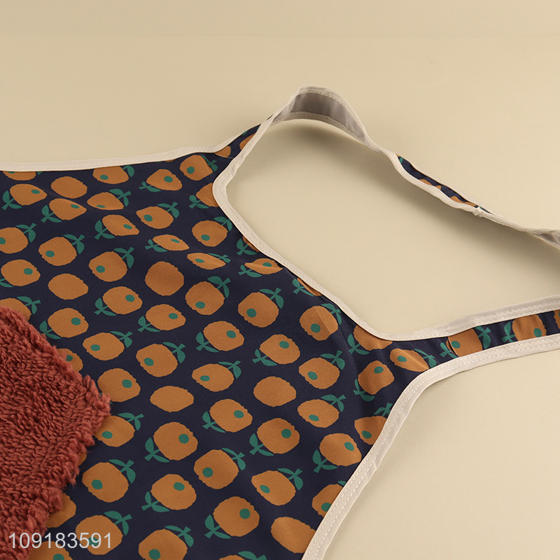 Top selling waterproof oil-proof kitchen polyester cooking apron with pocket