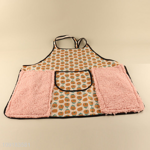 Good selling home kitchen polyester cooking apron with pocket