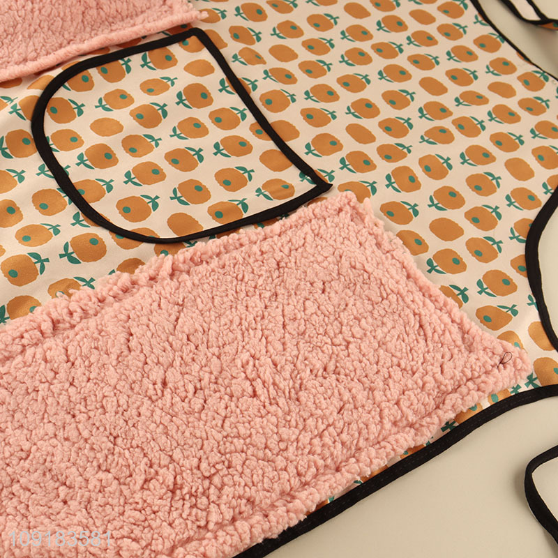 Good selling home kitchen polyester cooking apron with pocket