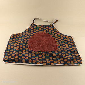 Top selling waterproof oil-proof kitchen polyester cooking apron with pocket